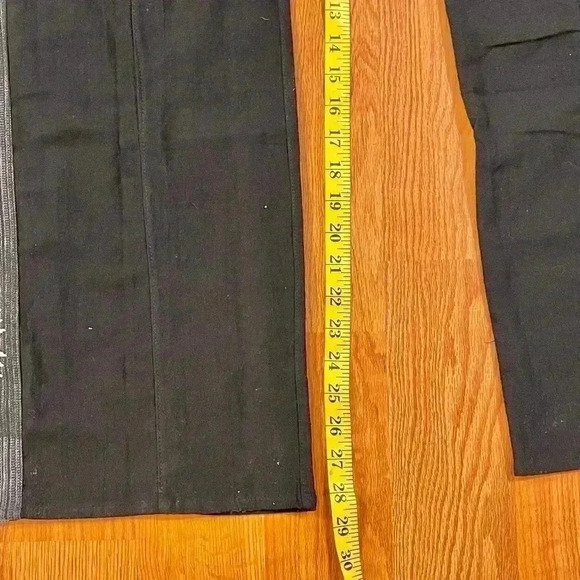 PANASIAM Size XL Black Pants Harem Aladdin Yoga Fold Waist Pocket Wide Leg NEW - Picture 11 of 14